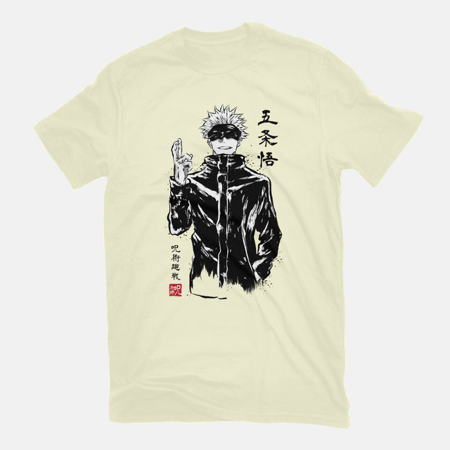 Satoru Gojo Sumi-E-mens basic tee-DrMonekers