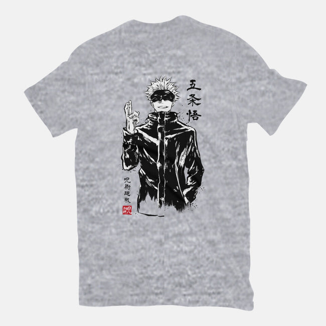 Satoru Gojo Sumi-E-mens basic tee-DrMonekers