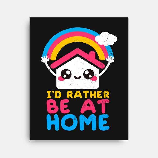Be At Home-none stretched canvas-NemiMakeit