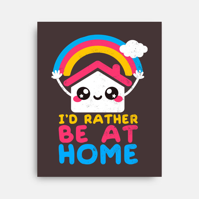Be At Home-none stretched canvas-NemiMakeit