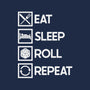 Eat Sleep Roll-mens basic tee-Nickbeta Designs