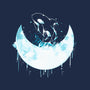 Moon Whale-none stretched canvas-Vallina84