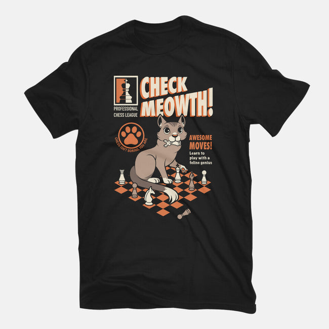 Check-Meowth Cat Chess-mens heavyweight tee-tobefonseca
