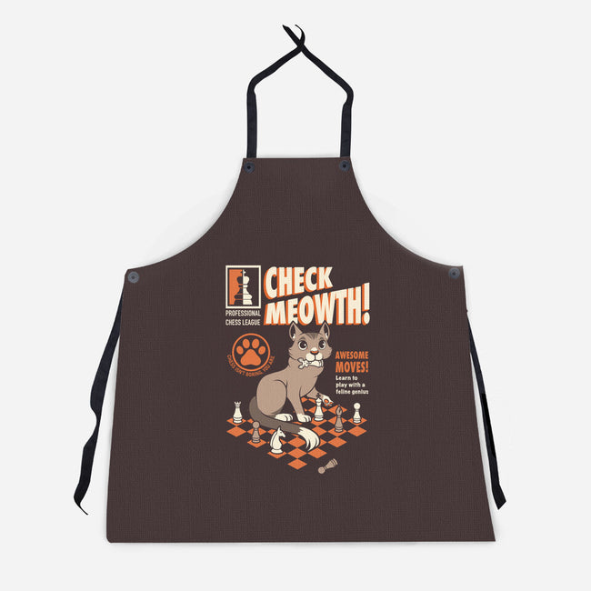 Check-Meowth Cat Chess-unisex kitchen apron-tobefonseca
