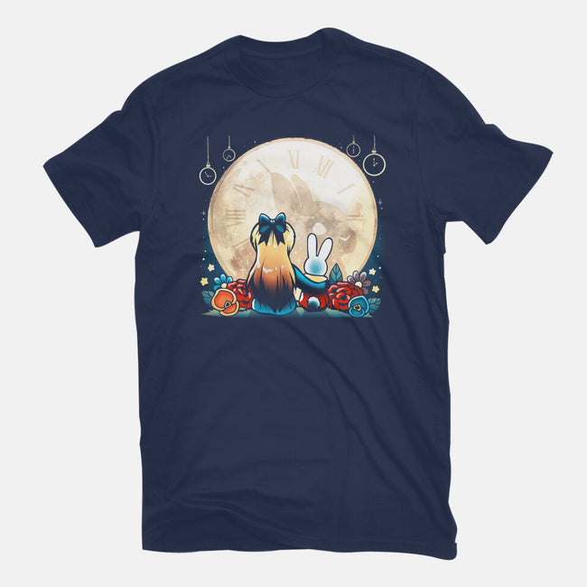 Wonder Moon-womens fitted tee-Vallina84