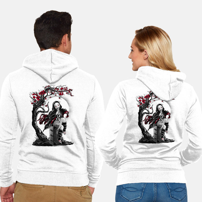 Human Turned Demon-unisex zip-up sweatshirt-ddjvigo