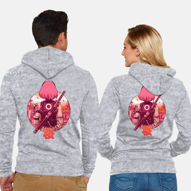Autumn Cherry-unisex zip-up sweatshirt-Bruno Mota