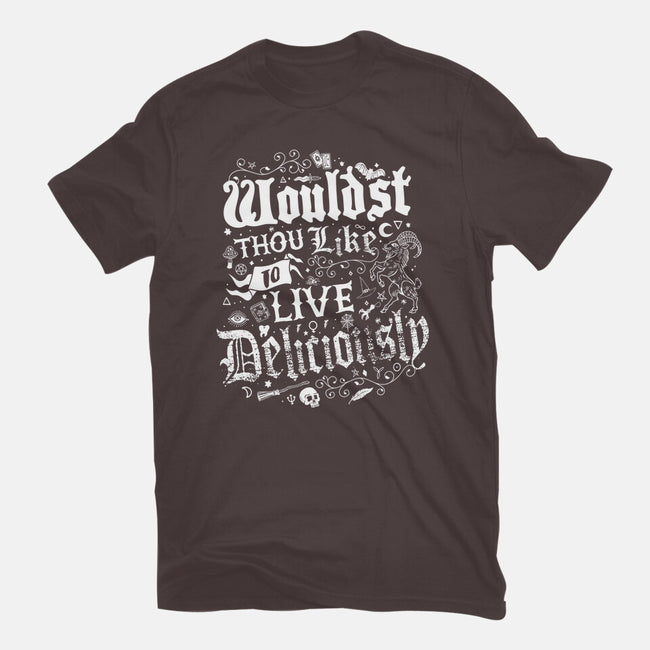 To Live Deliciously-womens basic tee-Nemons