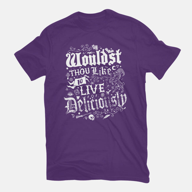 To Live Deliciously-mens basic tee-Nemons