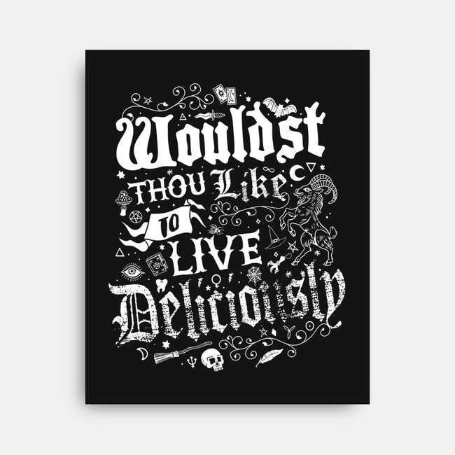 To Live Deliciously-none stretched canvas-Nemons