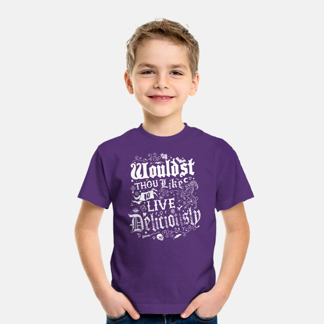 To Live Deliciously-youth basic tee-Nemons