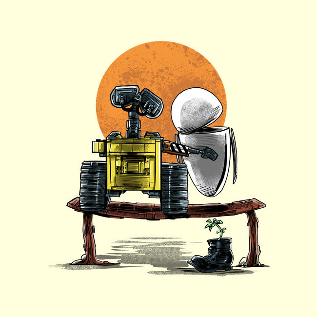 Robots Gazing At The Moon-none polyester shower curtain-zascanauta