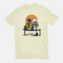 Robots Gazing At The Moon-mens premium tee-zascanauta