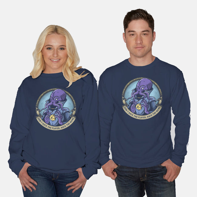 Don't Hate The Flayer-unisex crew neck sweatshirt-ShirtGoblin