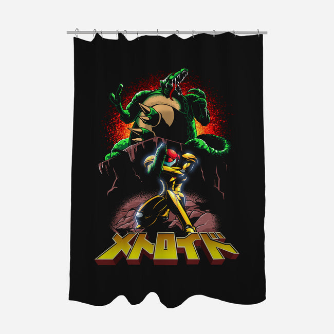 Space Maiden-none polyester shower curtain-Diego Oliver