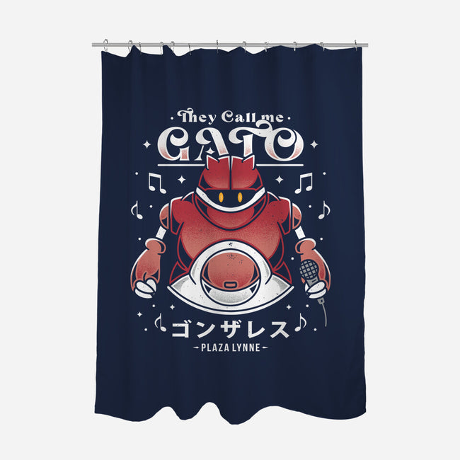 Gato-none polyester shower curtain-Alundrart