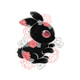 Ink Flower Rabbit-none stretched canvas-ricolaa