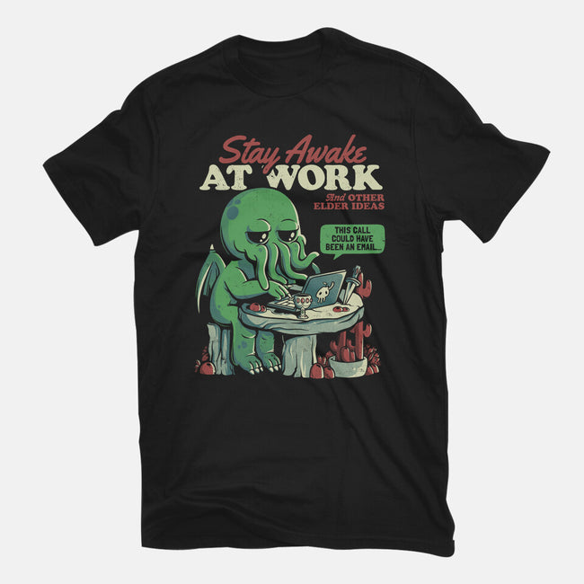Stay Awake At Work-womens basic tee-eduely