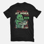Stay Awake At Work-womens basic tee-eduely
