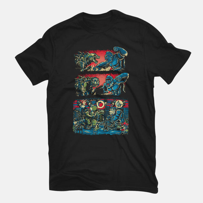 Gojira And The Mushroom Kingdom-youth basic tee-Knegosfield