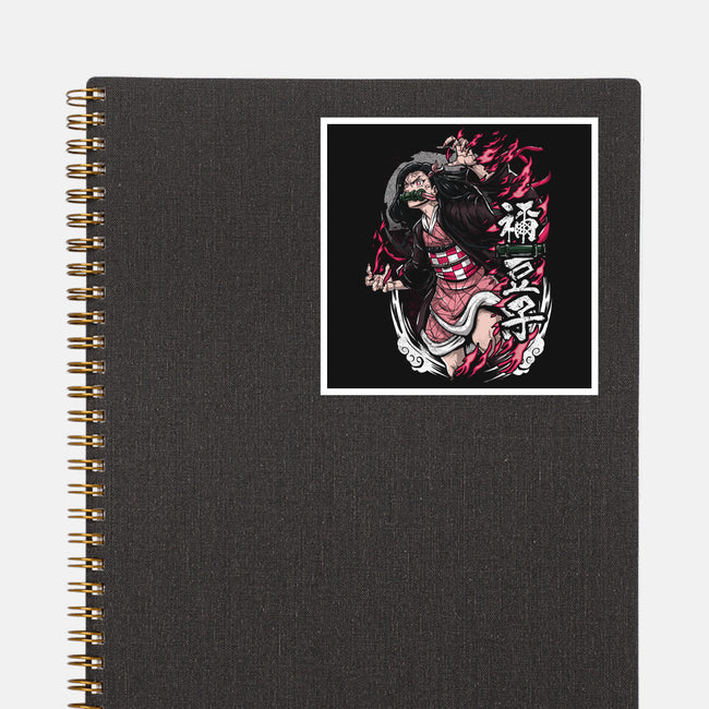 Nezuko Rage-none glossy sticker-Knegosfield