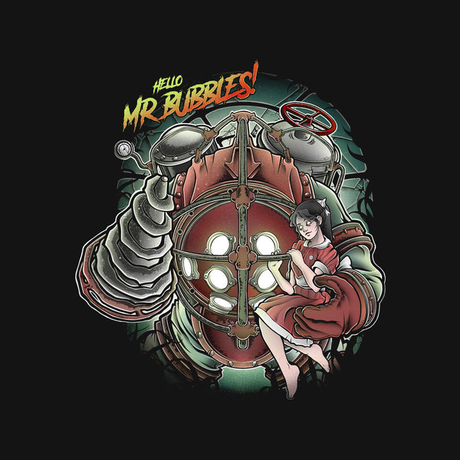 Mr. Bubbles-womens basic tee-Fearcheck