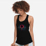 Riddles In The Shadows-womens racerback tank-rocketman_art