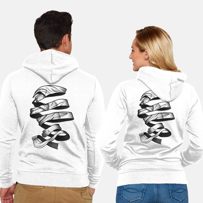 Unravelling Moon-unisex zip-up sweatshirt-drbutler