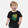 Velociraptor Nursery-baby basic tee-Sketchdemao