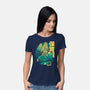 Velociraptor Nursery-womens basic tee-Sketchdemao