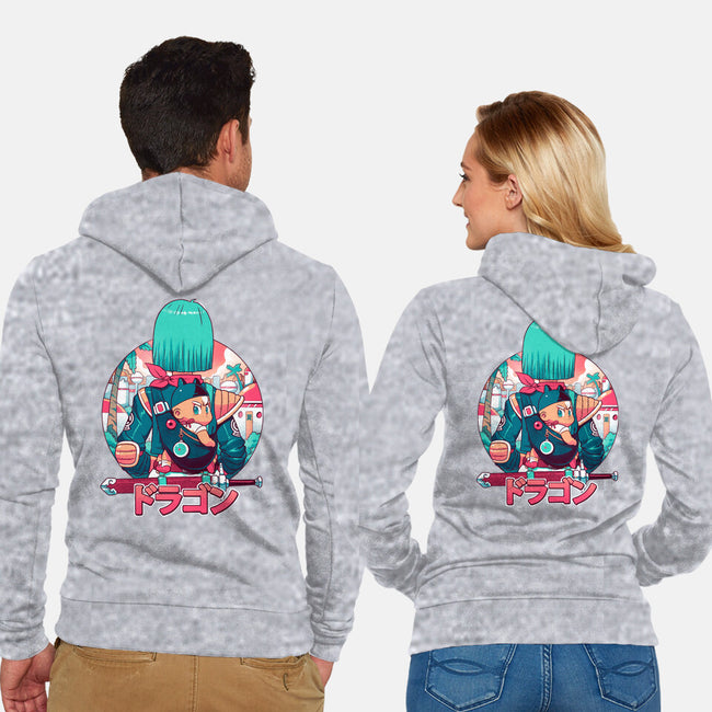 A Summer Dragon-unisex zip-up sweatshirt-Bruno Mota