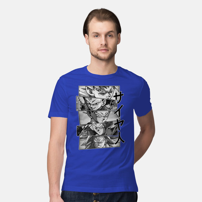 Saiyajin Heroes-mens premium tee-meca artwork