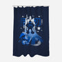 First Encounters-none polyester shower curtain-Sketchdemao