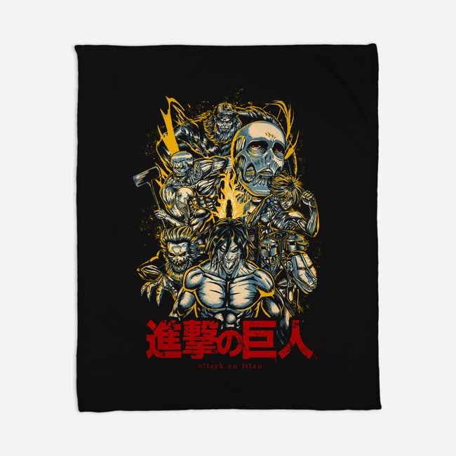 All The Titans For Attack-none fleece blanket-Knegosfield