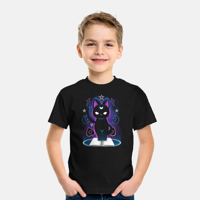 Gothic Cat-youth basic tee-Vallina84