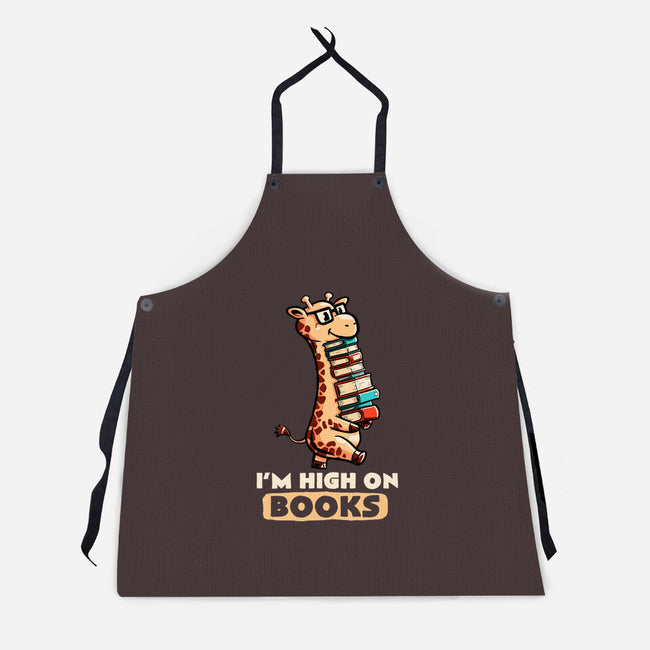 High On Books-unisex kitchen apron-koalastudio