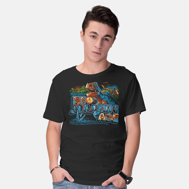 Welcome To The Neo-Jurassic Age-mens basic tee-goodidearyan