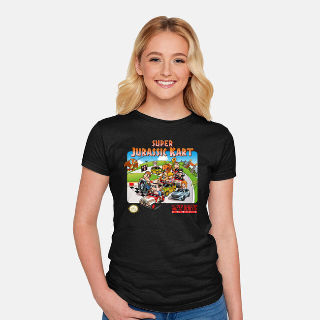 Jurassic Kart-womens fitted tee-daobiwan