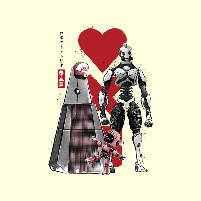 Three Robots Sumi-E-mens premium tee-DrMonekers