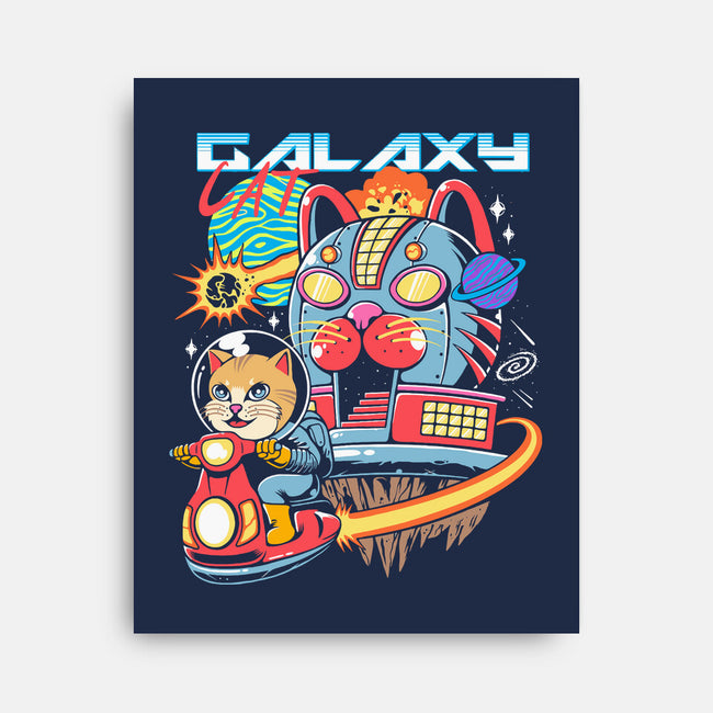 Cat Kaiju Robot-none stretched canvas-rondes