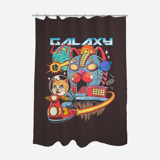 Cat Kaiju Robot-none polyester shower curtain-rondes