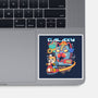 Cat Kaiju Robot-none glossy sticker-rondes