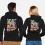 Cat Kaiju Robot-unisex zip-up sweatshirt-rondes