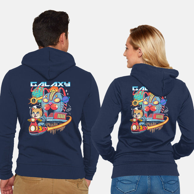 Cat Kaiju Robot-unisex zip-up sweatshirt-rondes