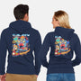 Cat Kaiju Robot-unisex zip-up sweatshirt-rondes