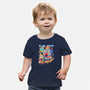 Cat Kaiju Robot-baby basic tee-rondes