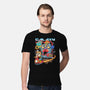Cat Kaiju Robot-mens premium tee-rondes