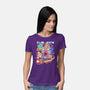 Cat Kaiju Robot-womens basic tee-rondes