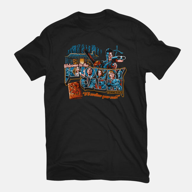 Welcome to the Knowby Cabin-womens basic tee-goodidearyan