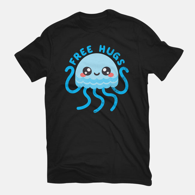 Jellyfish Free Hugs-mens basic tee-NemiMakeit